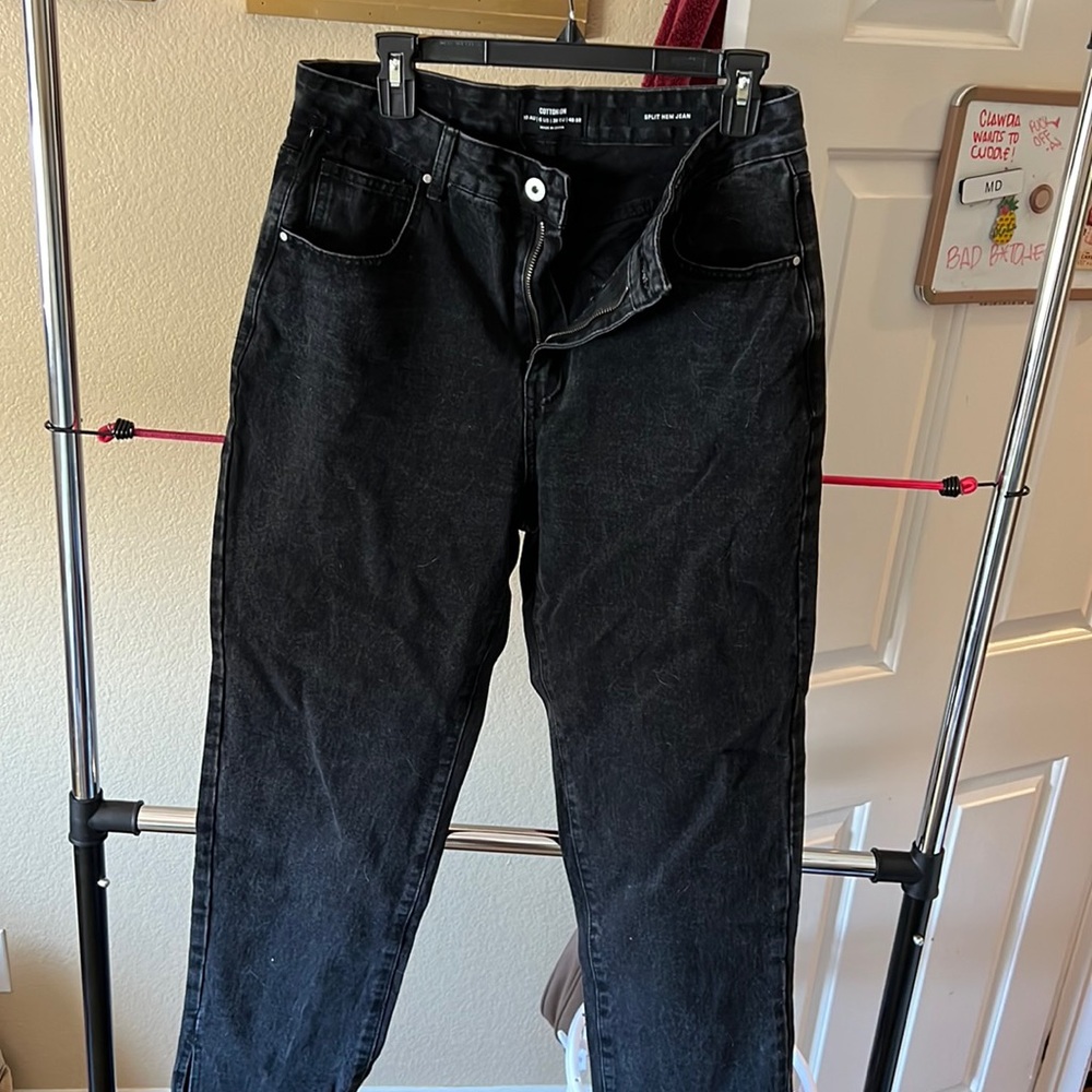 Black cotton jeans size 6